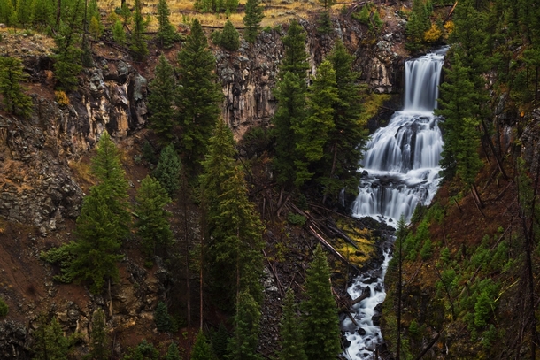 Undine Falls in Yellowstone National Park 