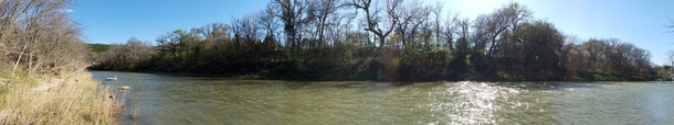 Unedited pano of the Paluxy River TX 