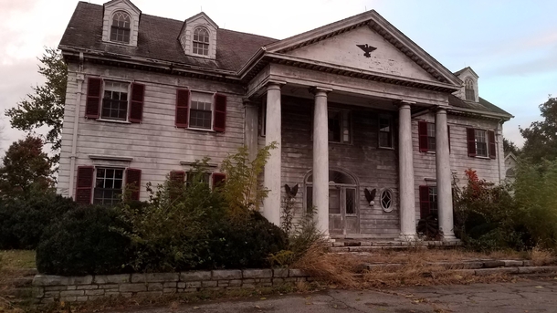 Uninhabited and neglected old mansion on Calumet Horse Farm near Lexington Kentucky November  