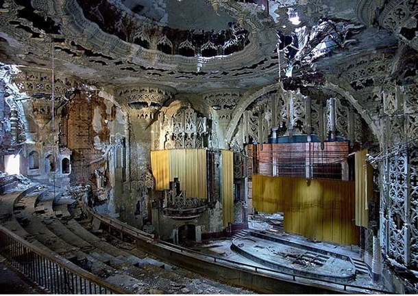 United Artists Theater Detroit Built  abandoned  
