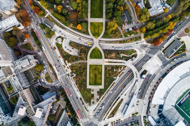 University of Washington multimodal intersection from above