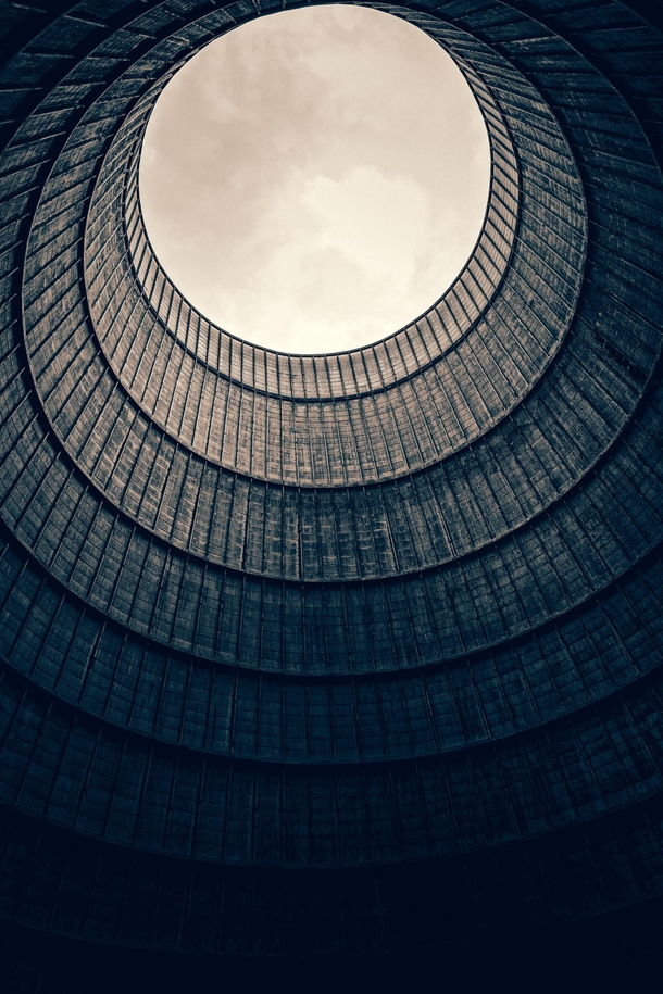 Up the cooling tower