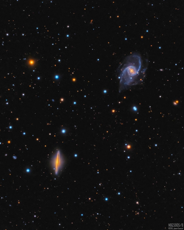 uTheVastReaches used an amateur telescope to collect light for  hours revealing this beautiful image of a pair of galaxies