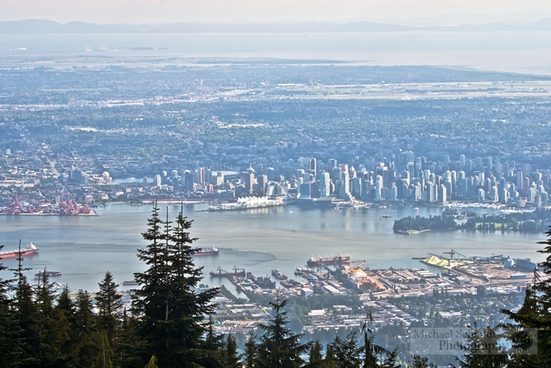 Vancouver BC from the top of Grouse Mountain  photo by Michael Schmidt