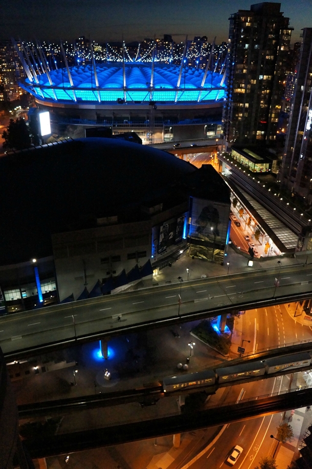 Vancouver BC - Night Time Blue 
