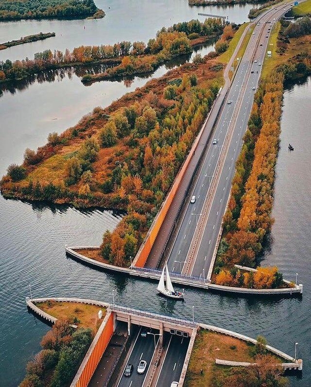 Veluwemeer Aqueduct the Netherlands