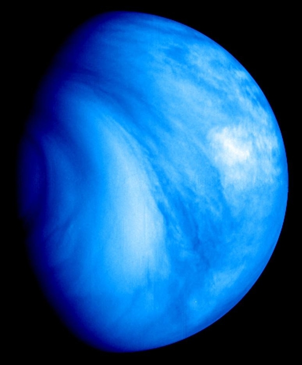 Venus in ultraviolet seen from Venus Express Credit ESA
