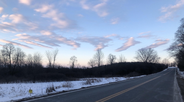 Vermont late afternoon sky stripes