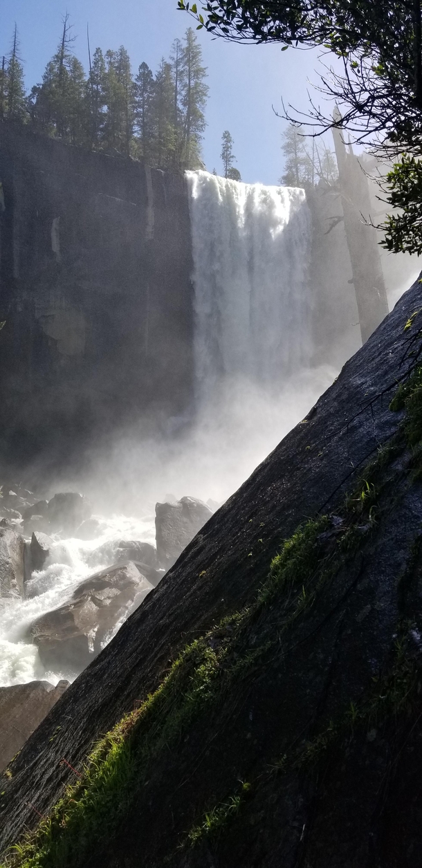 Vernal falls A powerful waterfall in Yosemite 