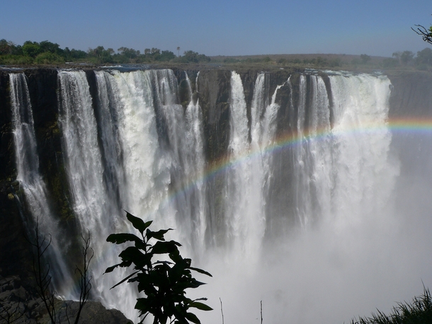 Victoria Falls Zimbabwe w an accidental rainbow 
