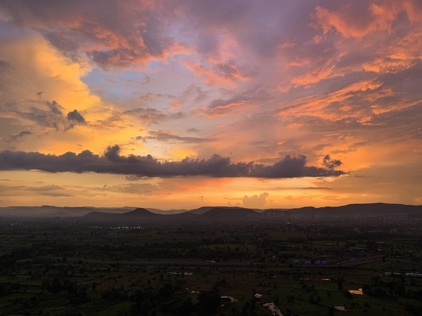 View at sunset Pune India
