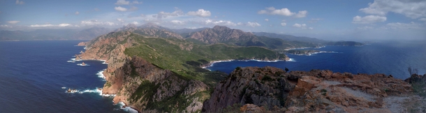 View from Capo Rosso near Piana Corsica France OC 