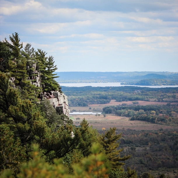 View from Eastern Bluff - Devils Lake Park in Wisconsin 