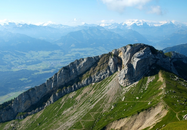 View from Mount Pilatus Switzerland 