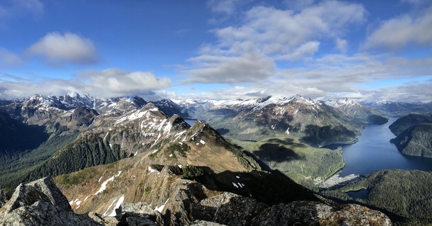 View from Mt Verstovia near Sitka Alaska USA 