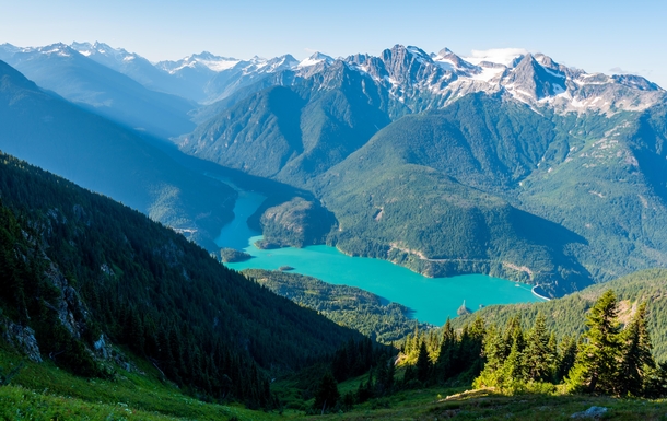 View from Sourdough mountain North Cascades NP Washington A steep hike with  mile elevation gain in only  miles is one of the most challenging and rewarding day hikes in the park 
