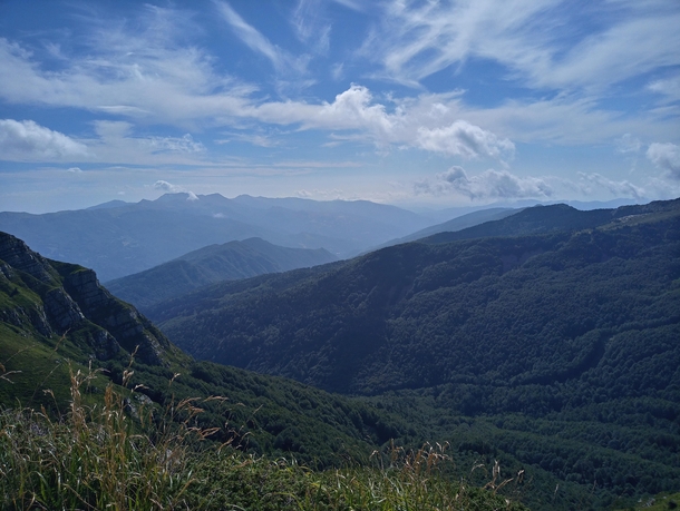 View from the Abetone mount Fiumalbo Italy  x