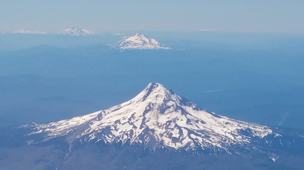 View from the airplane window leaving Portland today  x