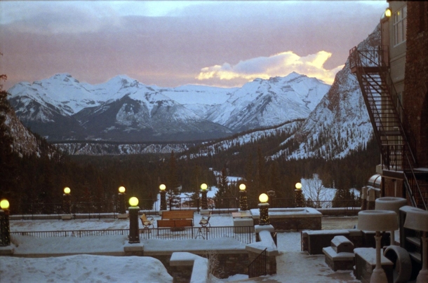 View from the Banff Springs Hotel Banff Alberta Shot on film