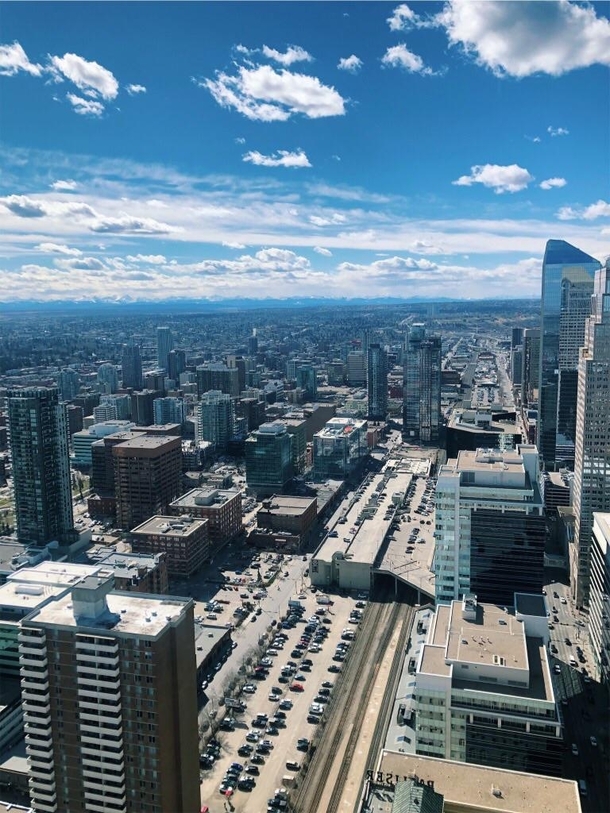 View from the Calgary Tower in Calgary AB