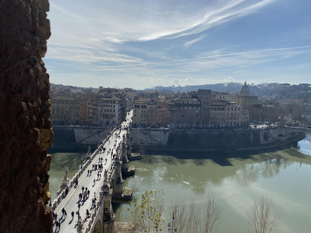 View from the Castel SantAngelo Rome Italy