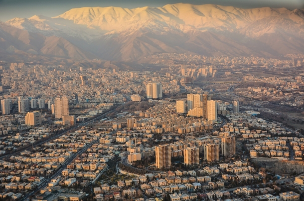 View from the Milad Tower in Tehran Iran