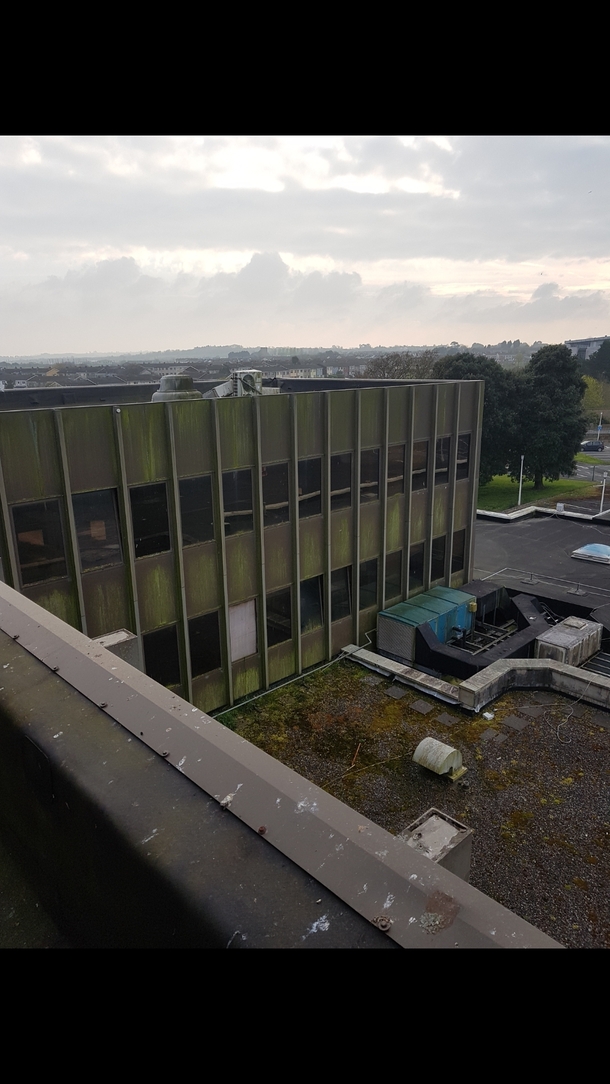View from the roof of the abandoned Waterford Crystal Factory and visitor centrea company famous worldwide WaterfordIreland