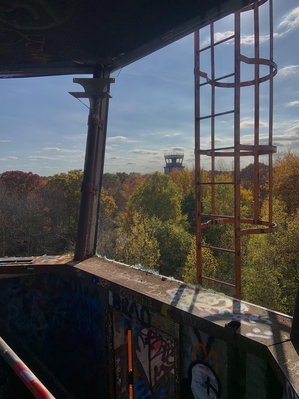 View from the top of an abandoned air traffic control tower