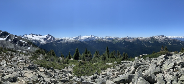 View from the top of Whistler Blackcomb BC Canada 