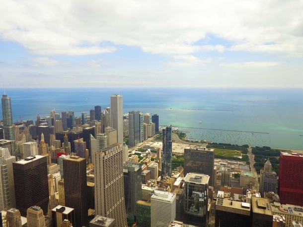 View of Chicago IL from top of the Willis Tower 