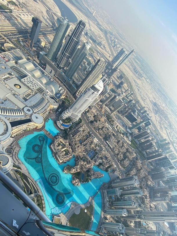 View of Dubai from the tallest building in the world