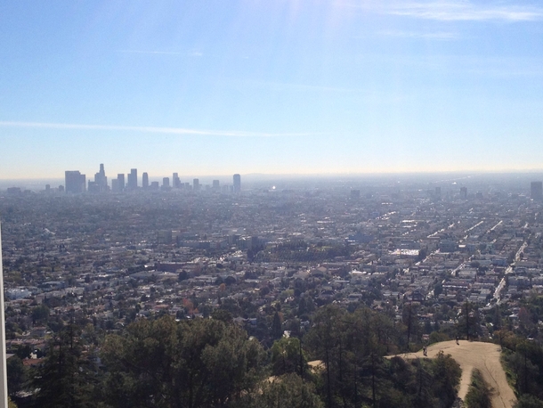 View of LA and surrounding area from Griffith Observatory 