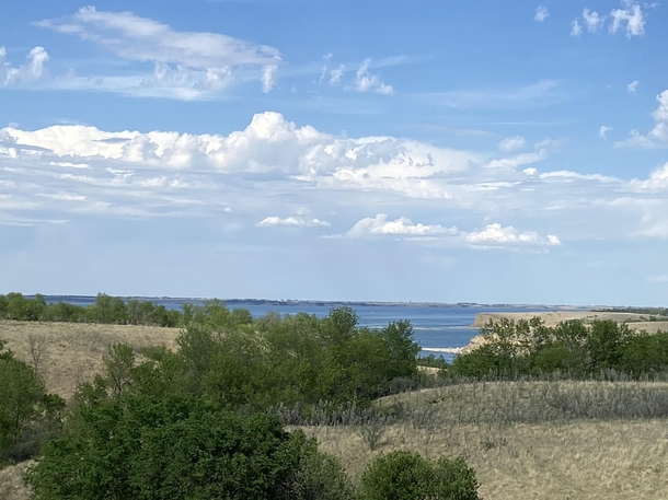 View of Lake Sakakawea in North Dakota    
