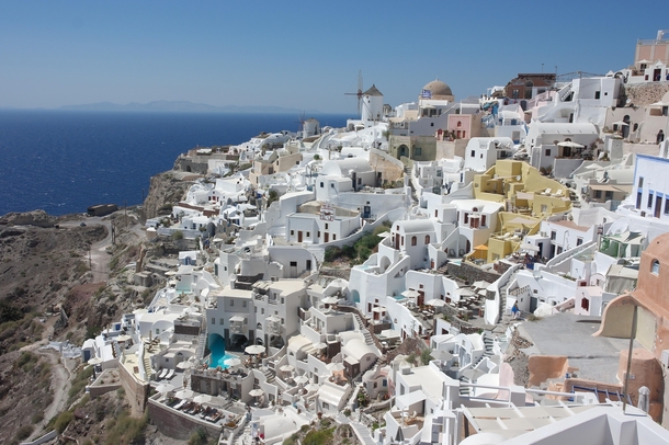 View of Santorini from Oia Castle