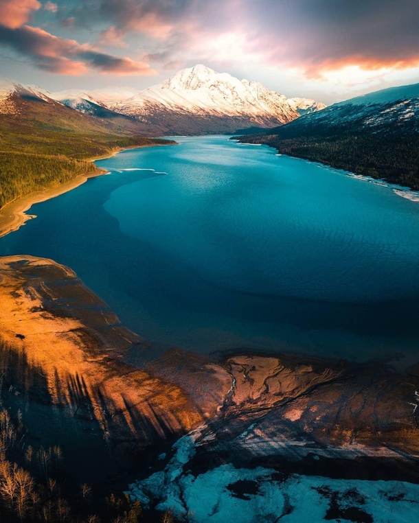 Views above Eklutna Lake in Alaska  OC