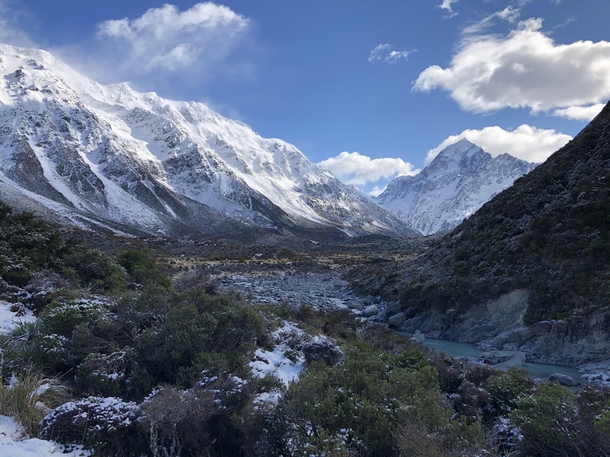 Views during Hooker Valley Track Mount Cook New-Zealand 