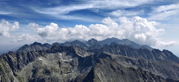 Vysok Tatry Slovakia as seen from Kriv one of the peaks OC x