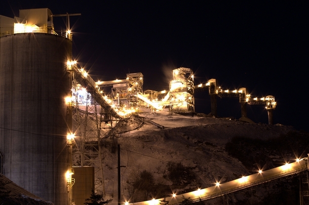 W Colorado coal mine at night 