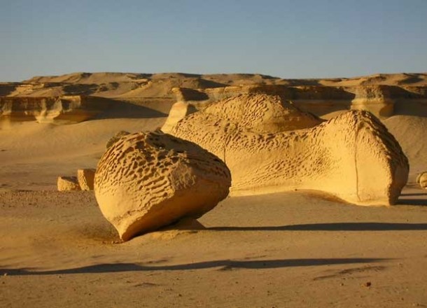 Wadi Al-Hitan or whale valley because of fossils found by scientists in Egypt 