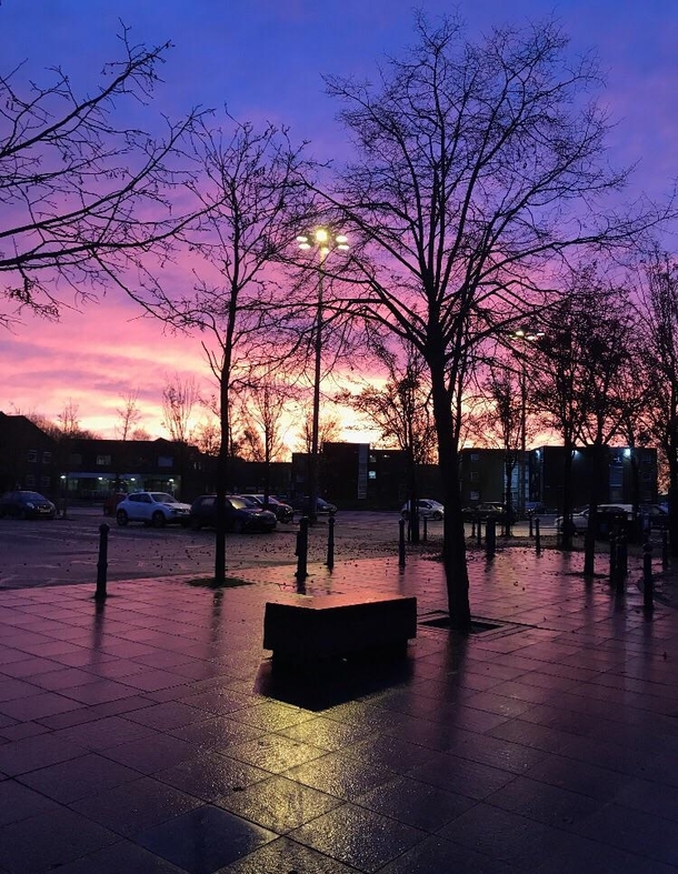 Walking to school was always so much nicer when the sky looked like this D Manchester England