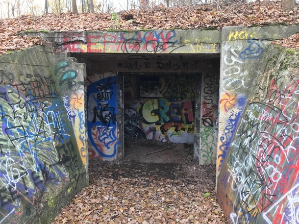 Walled-off Tunnel in the woods Germany