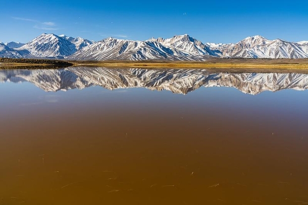 Warm reflection of the Sierra Mammoth Lakes California USA 