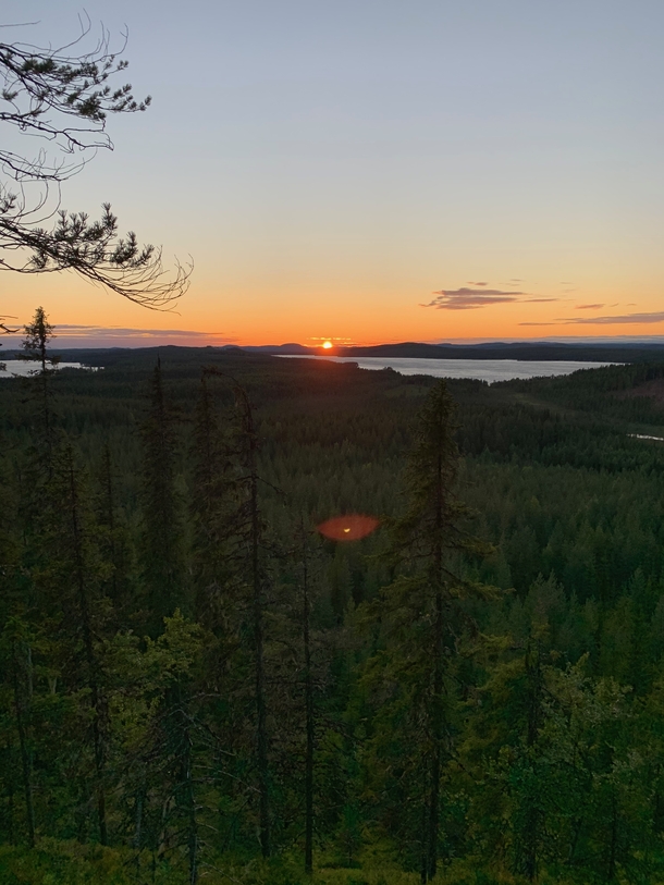 Watching the sun set in Vsterbotten County Sweden 