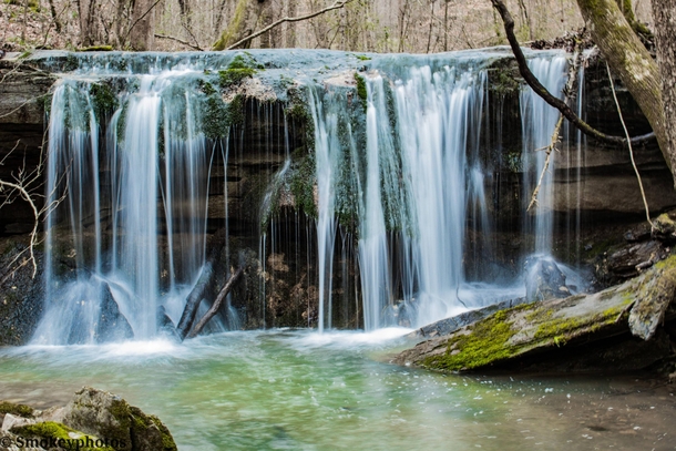 Water fall from down in the hollar