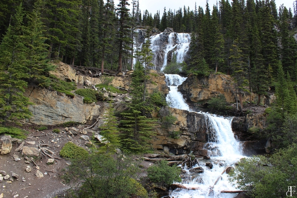 Waterfall Along the Icefields Parkway Alberta 