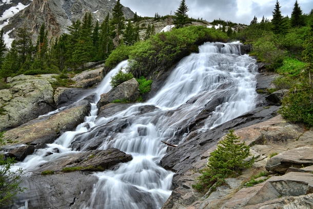 Waterfall created by snowmelt in Colorado 