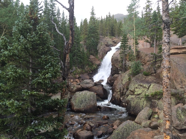 Waterfall in Estes Park Colorado 
