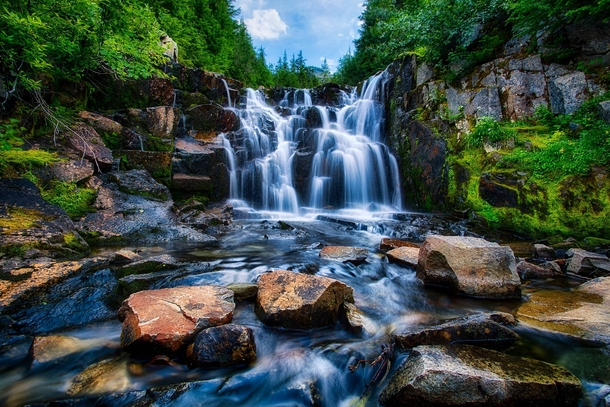 Waterfall in Mount Rainier National Park 