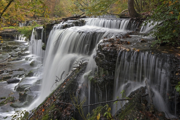Waterfall in Old Stone Fort State Park TN 