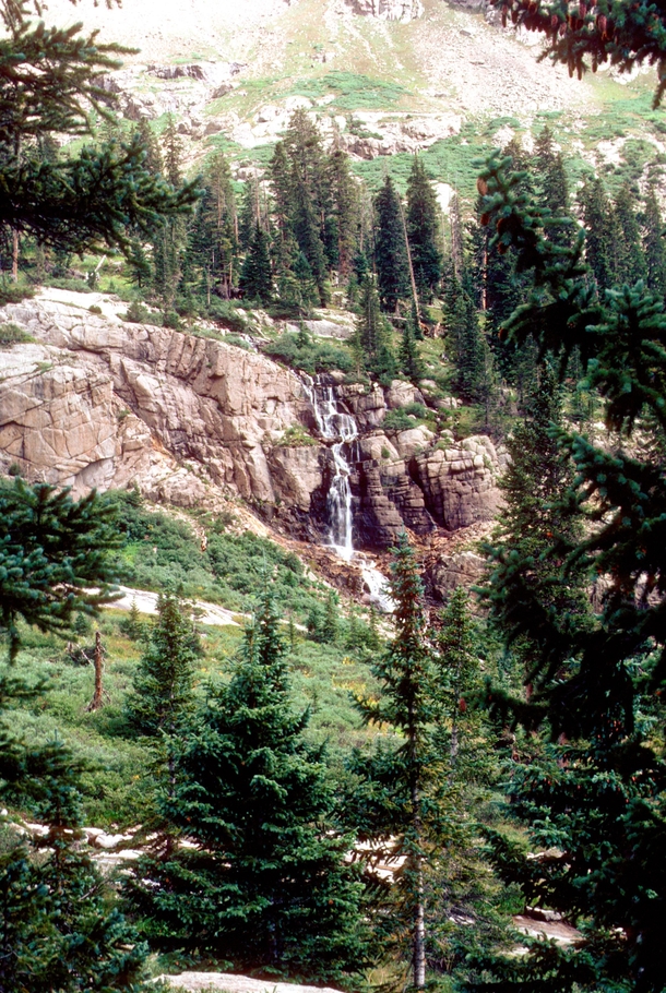 Waterfall in upper part Chicago Basin Colorado circa  
